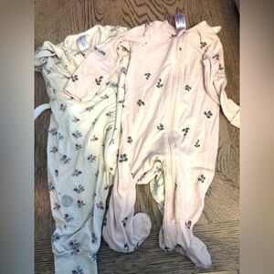 Floral Kids One Piece Set - Pink & Cream